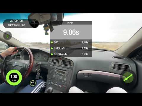Volvo S60 2.4D MT FWD 2002. 0-100 acceleration