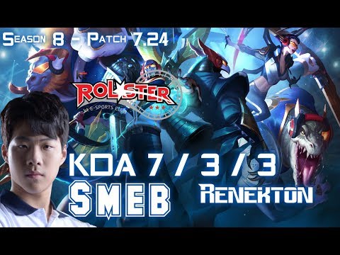 KT Smeb RENEKTON vs CAMILLE Top - Patch 7.24 KR Ranked