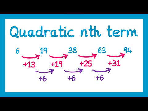 Finding the nth term of a Quadratic Sequence - GCSE Higher Maths