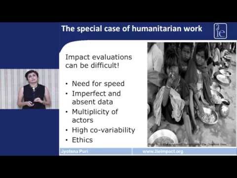 Assessing the impact of humanitarian relief assistance |Jyotsna Puri