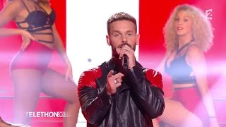 Matt Pokora chante sur le plateau du Téléthon 2015 - 05/12/2015