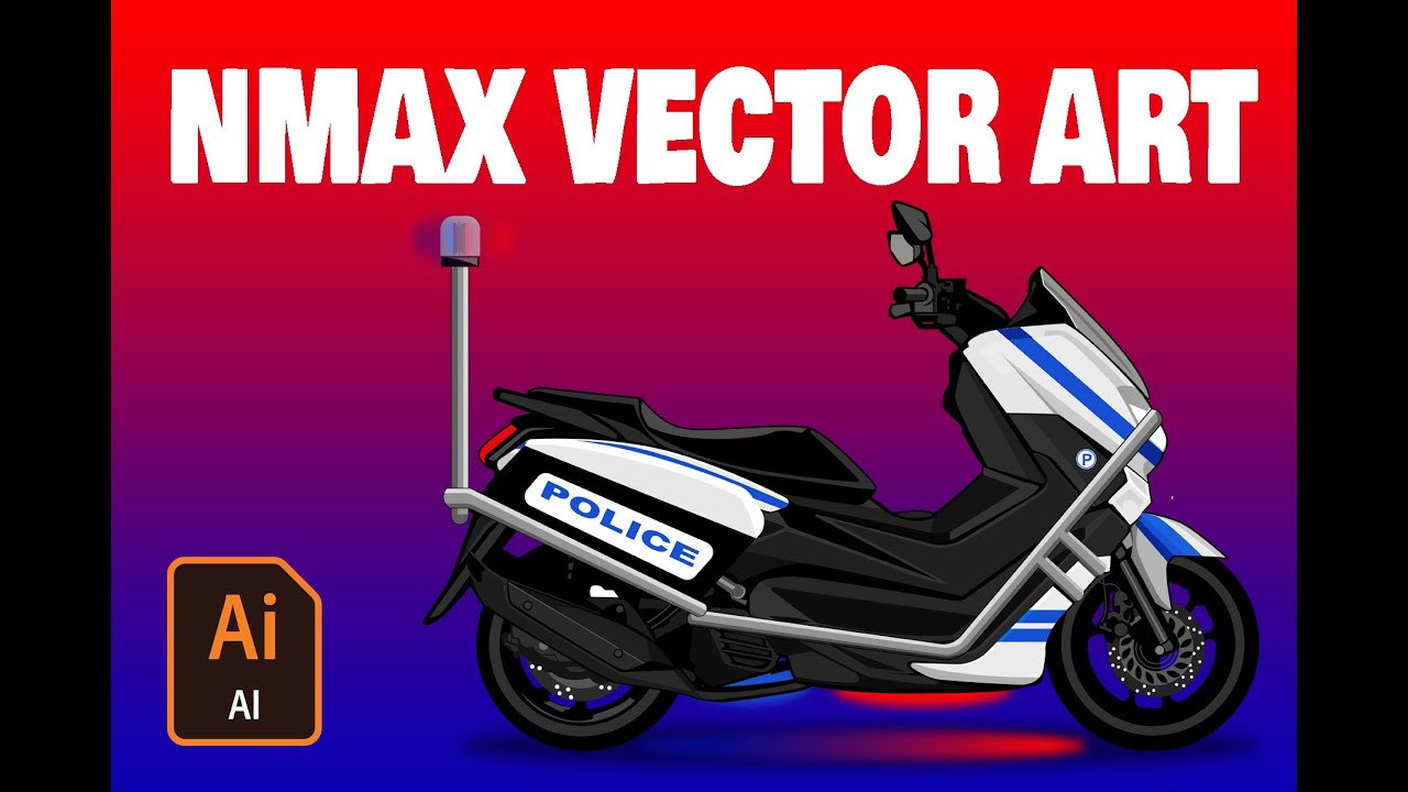 NMAX VECTOR ART (POLICE MOTORCYCLE STYLE)