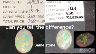 Cutting opal for a better dollar.