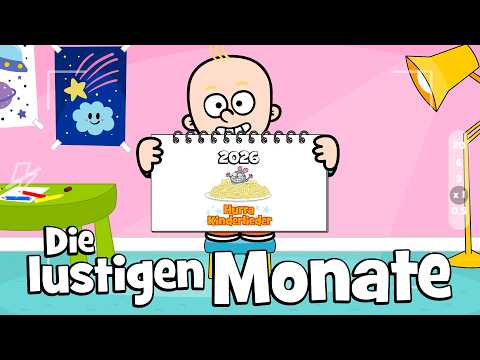 Video Thumbnail: ♪ ♪ Die lustigen Monate | Kinderlied zum Monate lernen - Hurra Kinderlieder