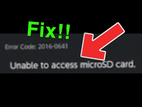 Nintendo switch error code 2016-0641 FIX! Unable to access microSD card
