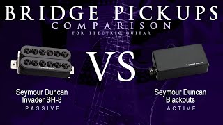 Video thumbnail for Seymour Duncan INVADER SH-8 vs BLACKOUTS - Bridge Guitar Pickup Comparison Tone Demo by Mike Stamper
