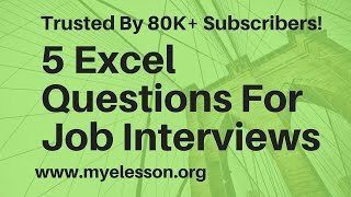 5 Excel Questions Asked in Job Interviews ☑️