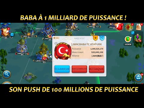 BABA passe le cap des1 MILLIARD de PUISSANCE (10 MILLIONS de GEMMES )! Rise Of Kingdoms