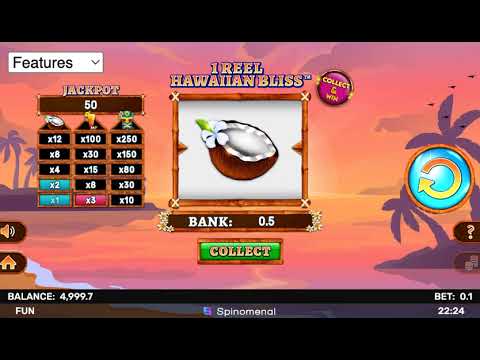 1 Reel Hawaiian Bliss – Video Gameplay