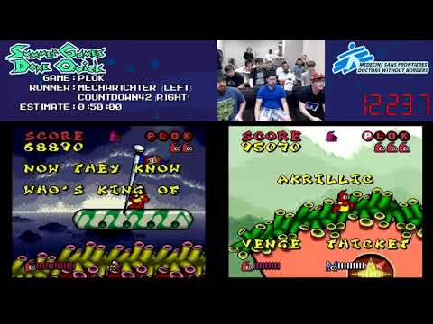 Plok (Any% Race) by MechaRichter, Countdown in 37:08, 37:11 - SGDQ 2013