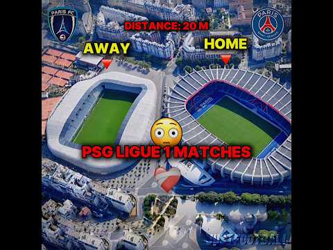 Distance between Psg and Paris fc stadiums🤯#psg #paris #stadium #ligue1