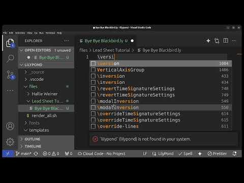 LilyPond Lead Sheet Tutorial