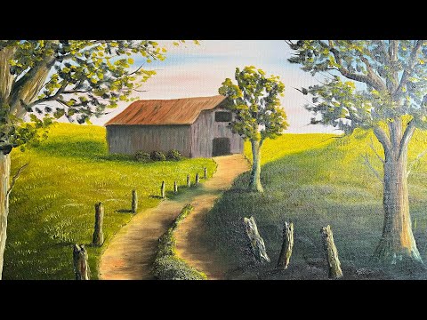How to paint a country scene-for beginner an intermediate artists