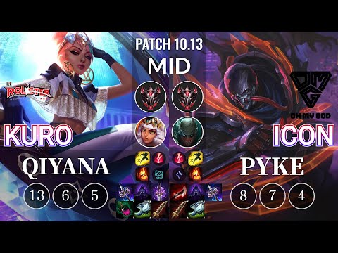 KT Kuro Qiyana vs OMG icon Pyke Mid - KR Patch 10.13
