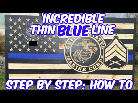 Put Your CNC Skills to the Test! Discover How to Craft the Perfect Thin Blue Line Flag