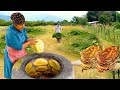 Grandma Baked Real Tandoor Bread In The Village Making Old Broom