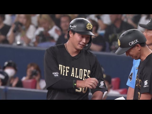 【7回裏】初球打ち!! バファローズ・廣岡大志 2点タイムリーヒットでリードを広げる!!  2024年8月16日 オリックス・バファローズ 対 北海道日本ハムファイターズ