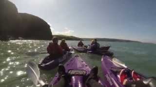 preview picture of video 'Sea Kayaking From Fishguard (Pembroke, S.Wales) with Kayak-King'