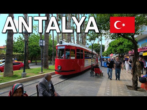 City Walking Tour in ANTALYA TURKEY - APRIL 2025  🇹🇷  4K real audio