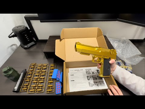 Model Gold Desert Eagle w/ Silencer - Unboxing and Review 💥🔫