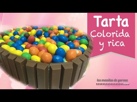 Tarta colorida, fácil sin horno!