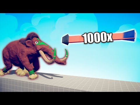 ZOMBIE MAMMOTH vs 1000x OVERPOWERED UNITS - TABS | Totally Accurate Battle Simulator 2024