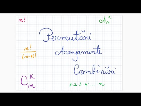 Permutari, aranjamente, combinari - clasa a X-a