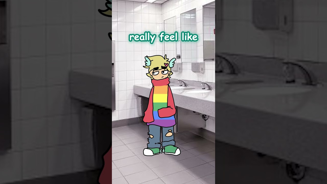 i need more gender neutral bathrooms for my poor bladder #shorts #nonbinary #lgbtq