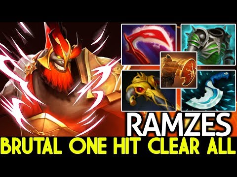 Ramzes [Mars] Insane Immortal Warrior One Hit Clear All 7.22 Dota 2