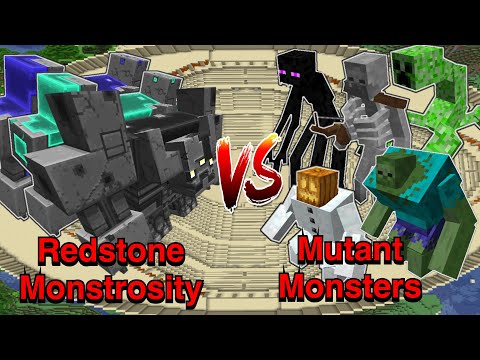 EPIC Minecraft Battle: Redstone Monstrosity VS Mutant Monsters