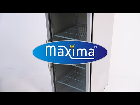 Maxima Gastro Kühlschrank - 600 l - 3 Einstellbare Regale (2/1 GN) - Rostfreier Stahl - mit Glastür