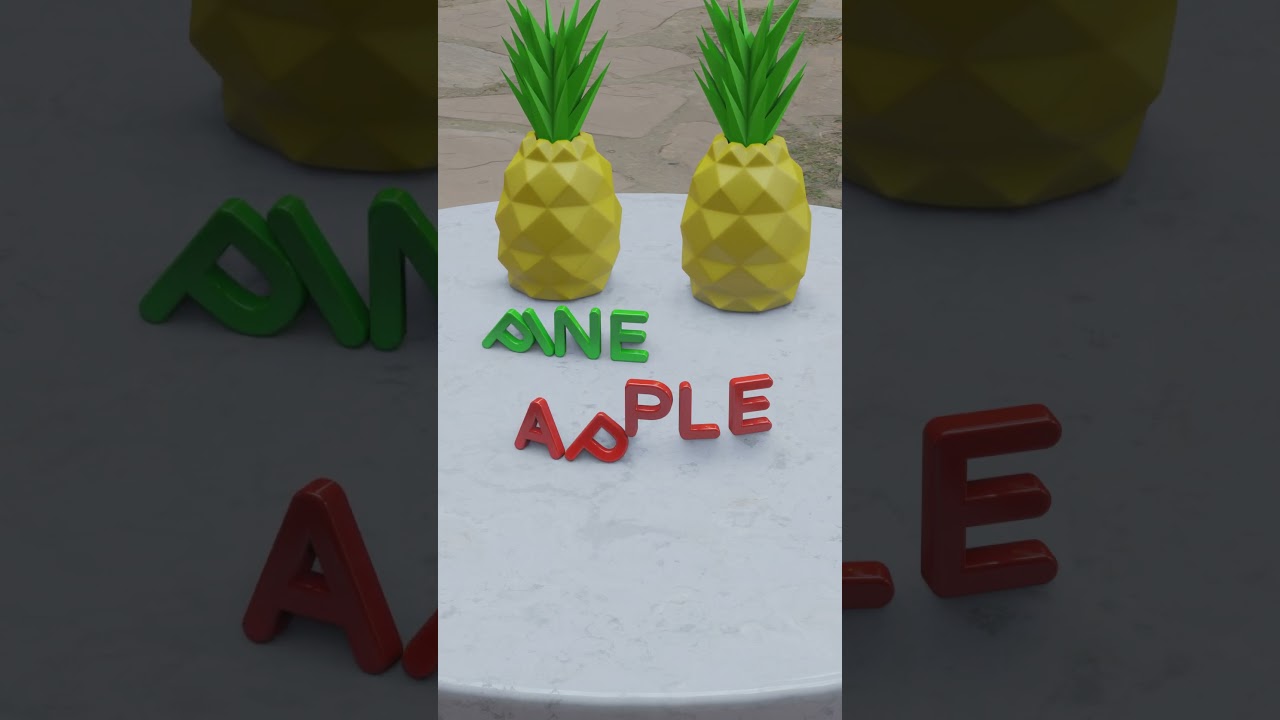 Pineapple - Table ABC - Kids ABC Learning - Spelling Lessons