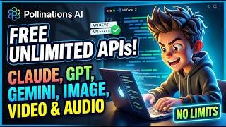 Pollinations AI 無料API 無制限の無料Claude、GPT、Gemini、画像、動画、音声API(制限なし)