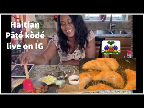 Making Pâté Kodé live on IG - Haitian Food live on Instagram