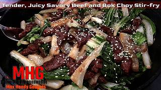 Tender, Juicy Savory Beef and Bok Choy Stir-fry