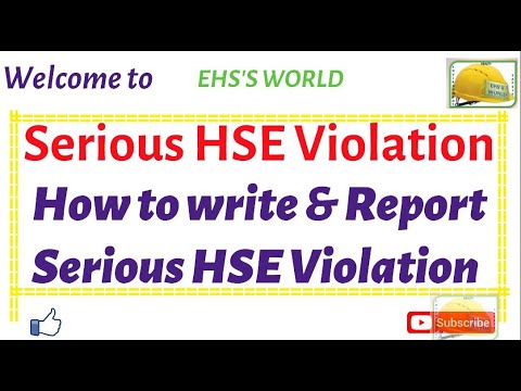 Serious Safety Violation! How to Report Safety Violation? HSE Violation, safety violation Letter,