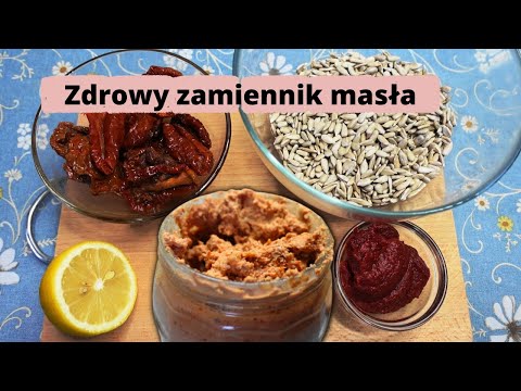 Healthy sunflower paste with tomatoes - a replacement for expensive butter. Vegan recipe