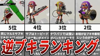 【スプラトゥーン3】使うと勝てない最弱ブキTOP7【バンカラマッチ】