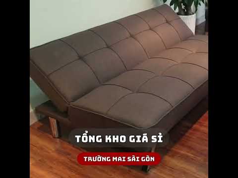 Ghế Sofa Bed Nhung Màu Đỏ Cao Cấp - SF7