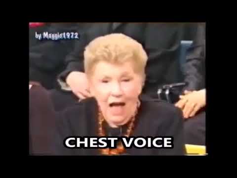 Fedora Barbieri demonstrates TWO REGISTERS in speaking