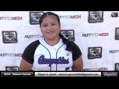 2024 Naiomi Garcia 3.5 GPA Middle Infielder & First Base Softball Skills Video - Ca Grapettes Medina