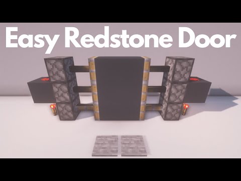 Minecraft: Simple Redstone Door Tutorial (Updated)