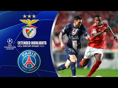 Benfica vs. PSG: Extended Highlights | UCL Group Stage MD 3
