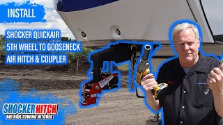 Shocker Quick Air 5th Wheel to Gooseneck Air Hitch & Demco Coupler Conversion Kit - Fits the Lippert 1621, 0719, Rhino Box - Product Video