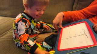 Julian Draws 8 Letters, Face, Person - 3 yrs 4 months old