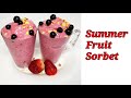 5 minutes No freeze, Summer Fruit Sorbet, Idea | Dessert
