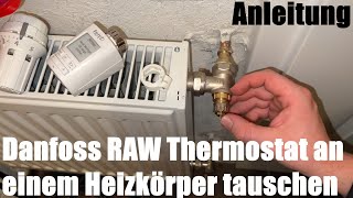 Danfoss RAW Thermostat an einem Heizkörper tauschen - AVM FRITZ!DECT 301 Thermostat-Kopf montieren
