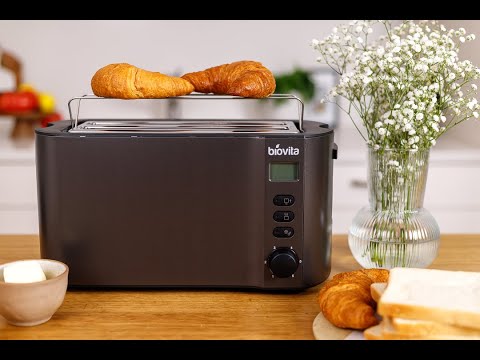 Prajitor de pâine cu carcasă din inox, 1500 W, Biovita Elite-4, argintiu