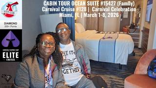 CRUISE #128 | CARNIVAL CELEBRATION | OCEAN SUITE #15427 CABIN TOUR/Family | Miami, March 1-8, 2026
