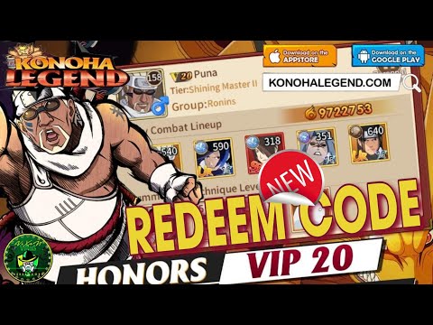 Konoha Legend - Ninja AFK mobile New! VIP Honor Gift Code 🎁 #4 TOP Naruto Mobile Game🔥🔥 android/iOS